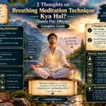 Person practicing meditation while focusing on the breath