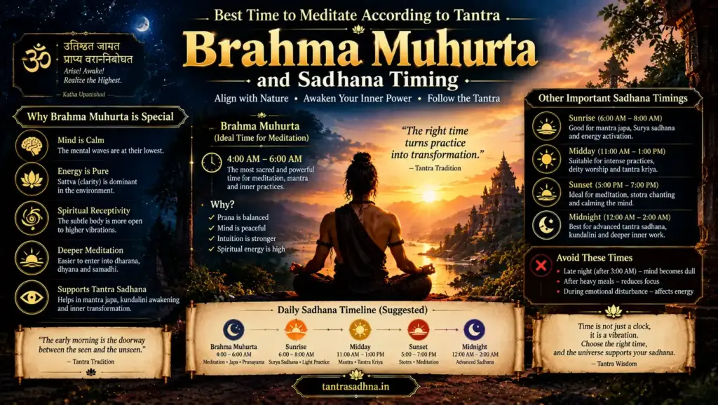 Meditator practicing at dawn during Brahma Muhurta