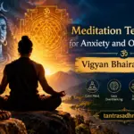Person practicing calm breathing meditation to quiet overthinking