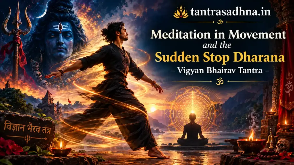 Person practicing mindful movement followed by a moment of complete stillness