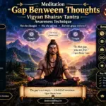 Meditator observing the quiet space between thoughts