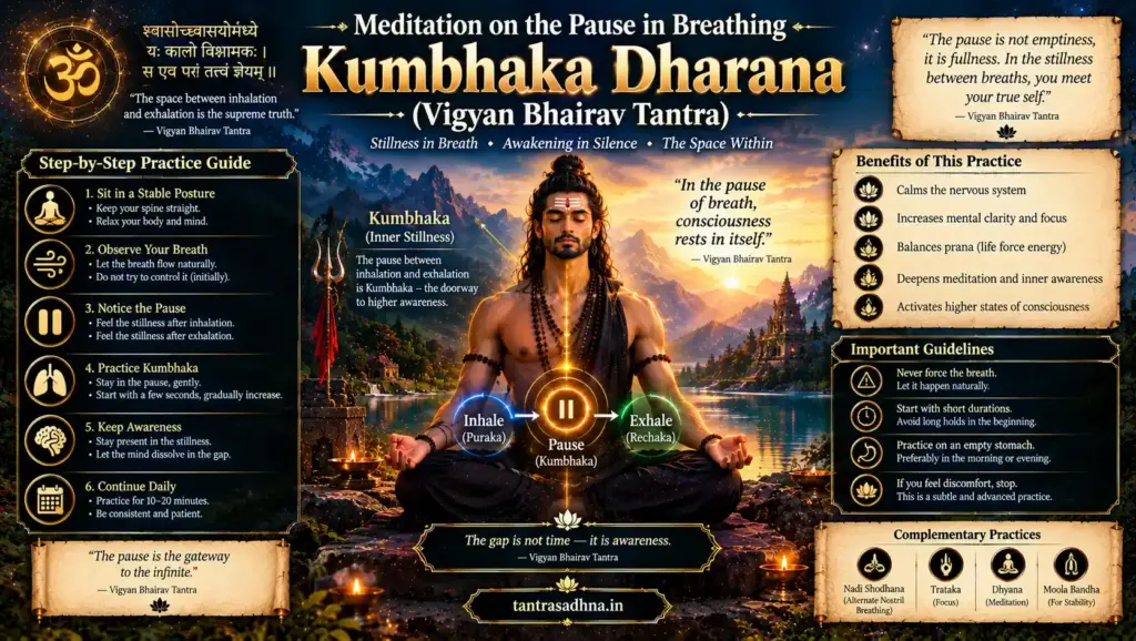 Meditator observing the natural pause between breaths