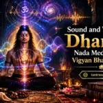 Meditator focusing on sound and subtle inner vibrations