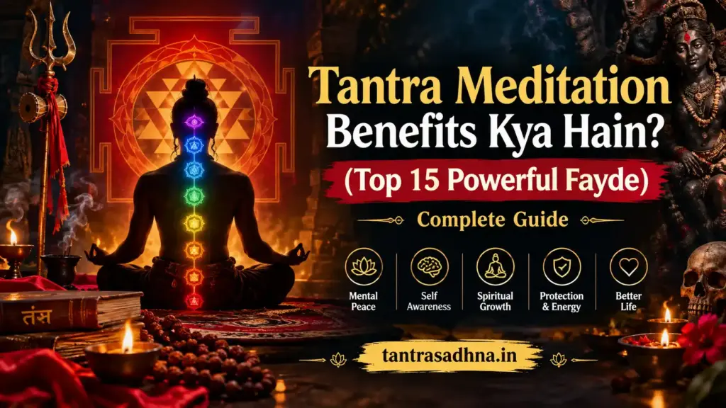 Person practicing peaceful Tantra meditation with mindful awareness
