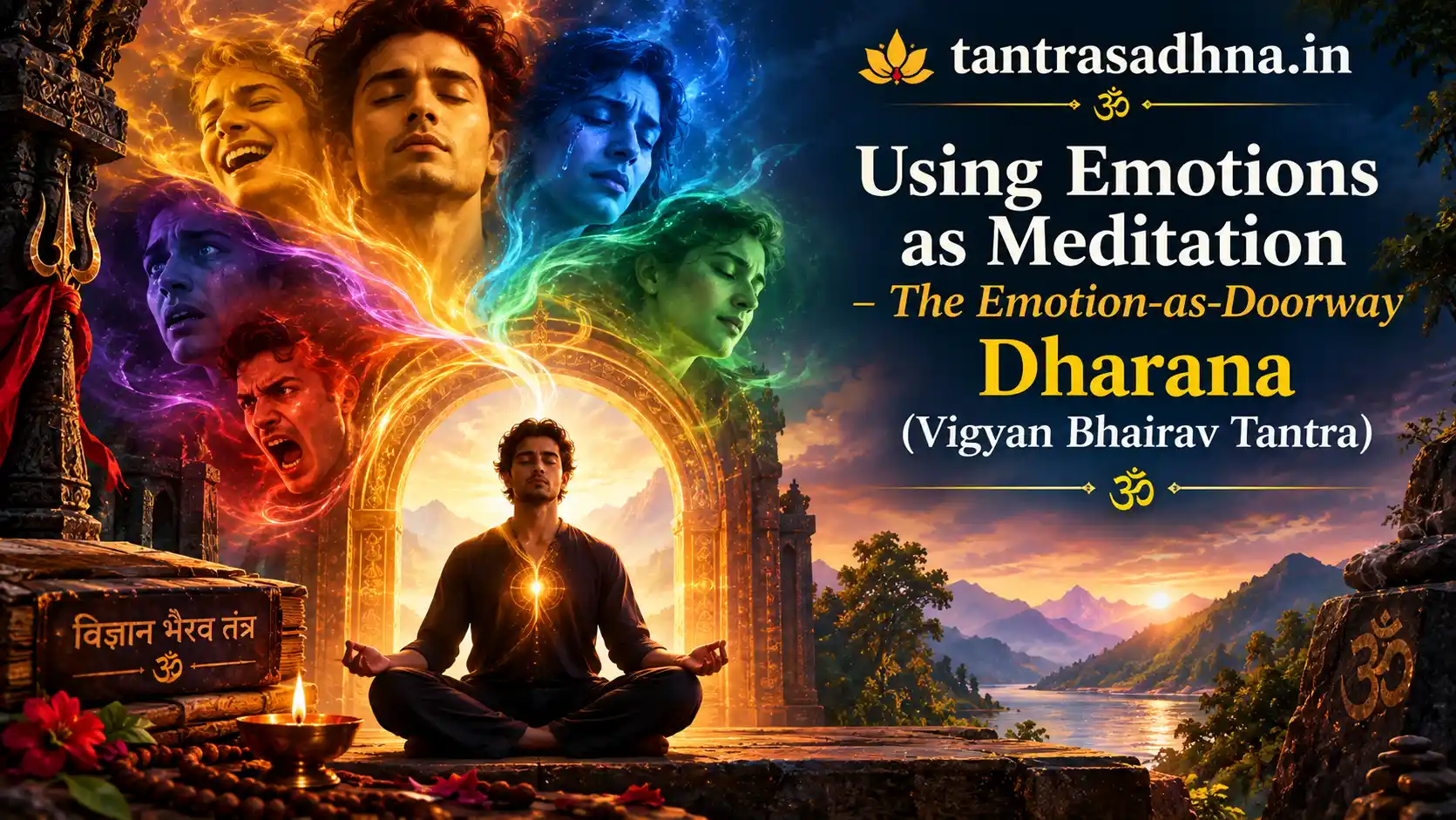 Meditating with awareness of emotions and inner feelings