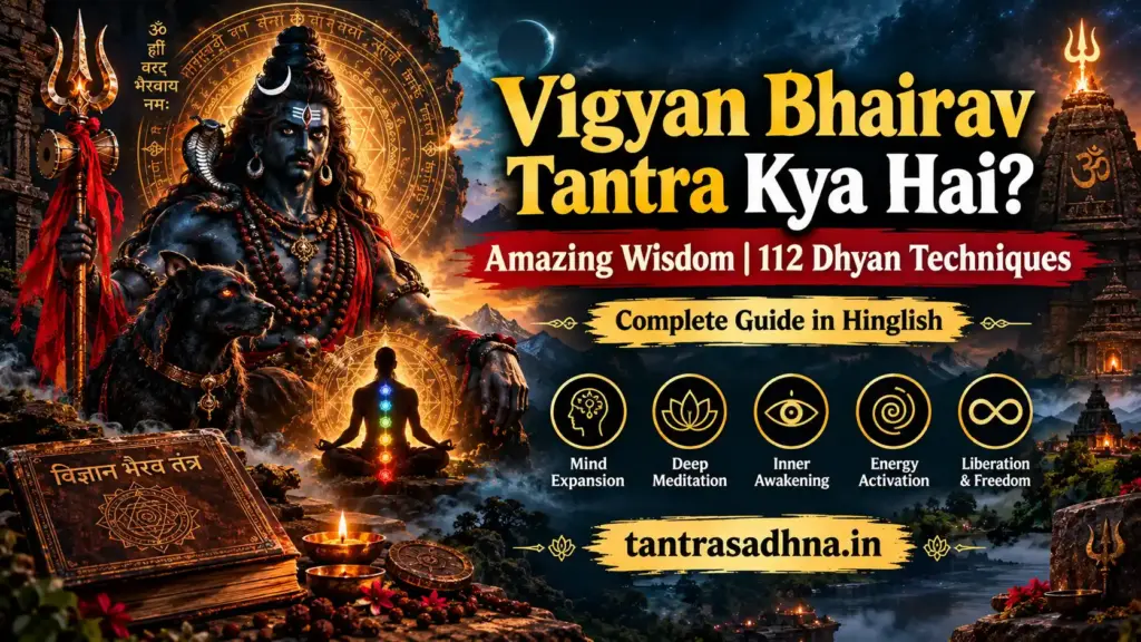 Meditator surrounded by symbolic representations of 112 Dhyan techniques