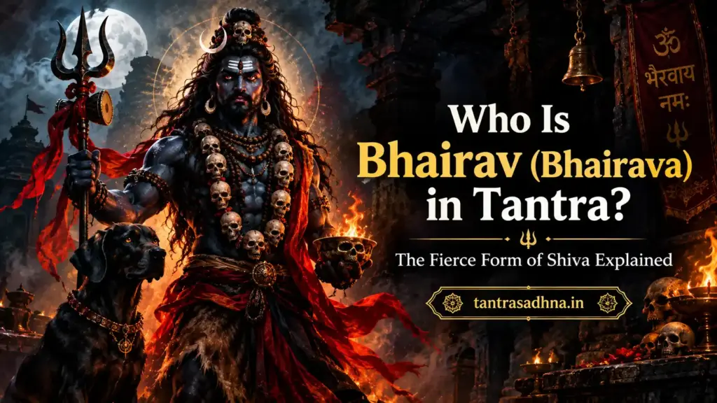 Traditional depiction of Bhairava representing the fierce aspect of Shiva